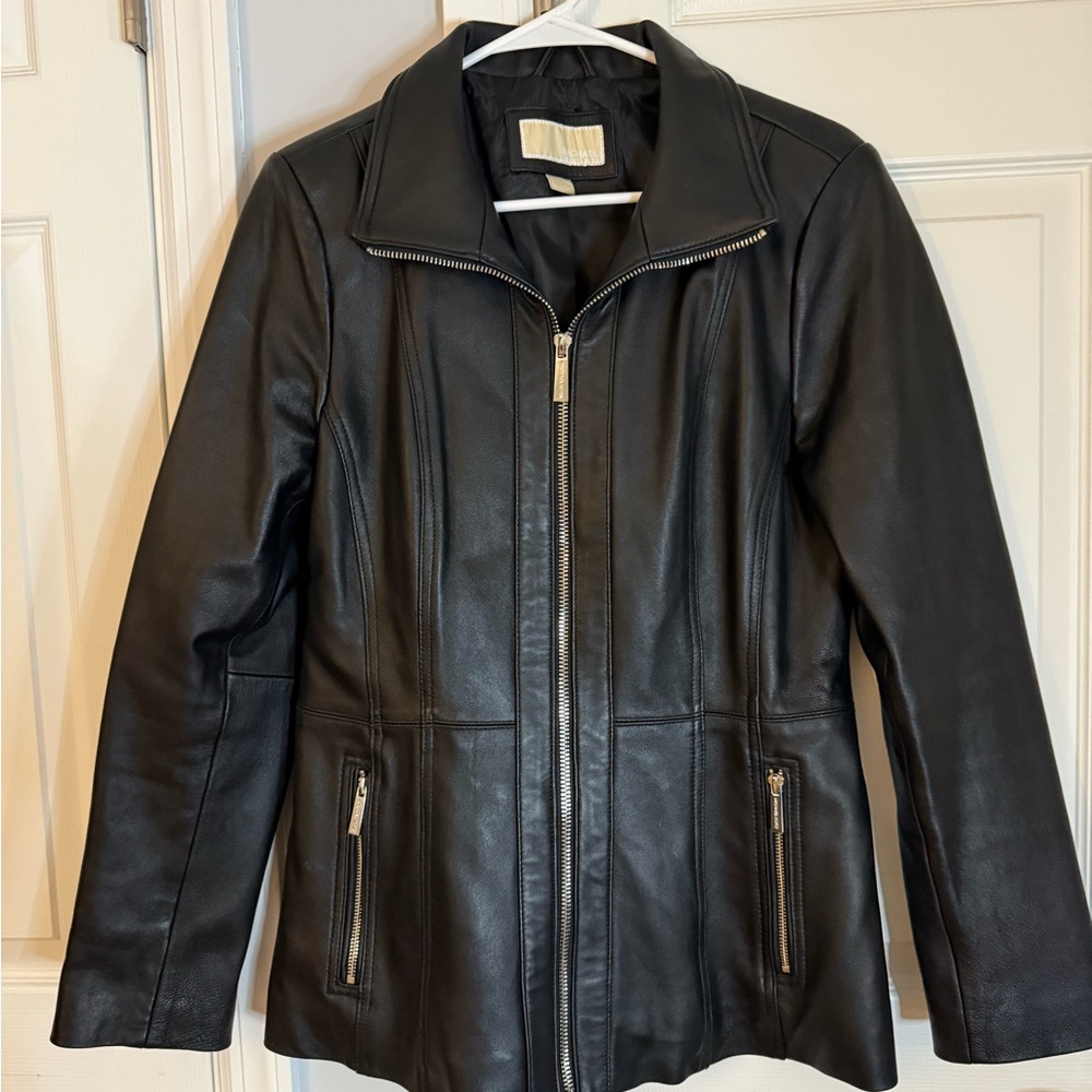 Women's Black Michael Kors Leather Jacket